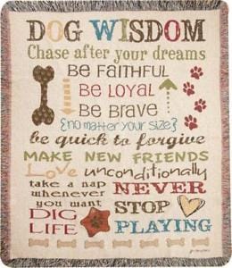 Dog Wisdom Tapestry Throw - Shelburne Country Store
