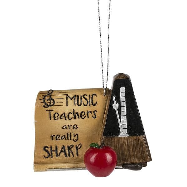 "Music Teachers are Really Sharp" Ornament - Shelburne Country Store