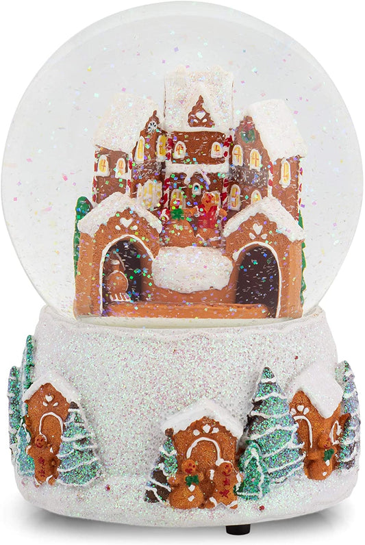 Musical Gingerbread Dome Snowglobe - 5.5 inch - Shelburne Country Store