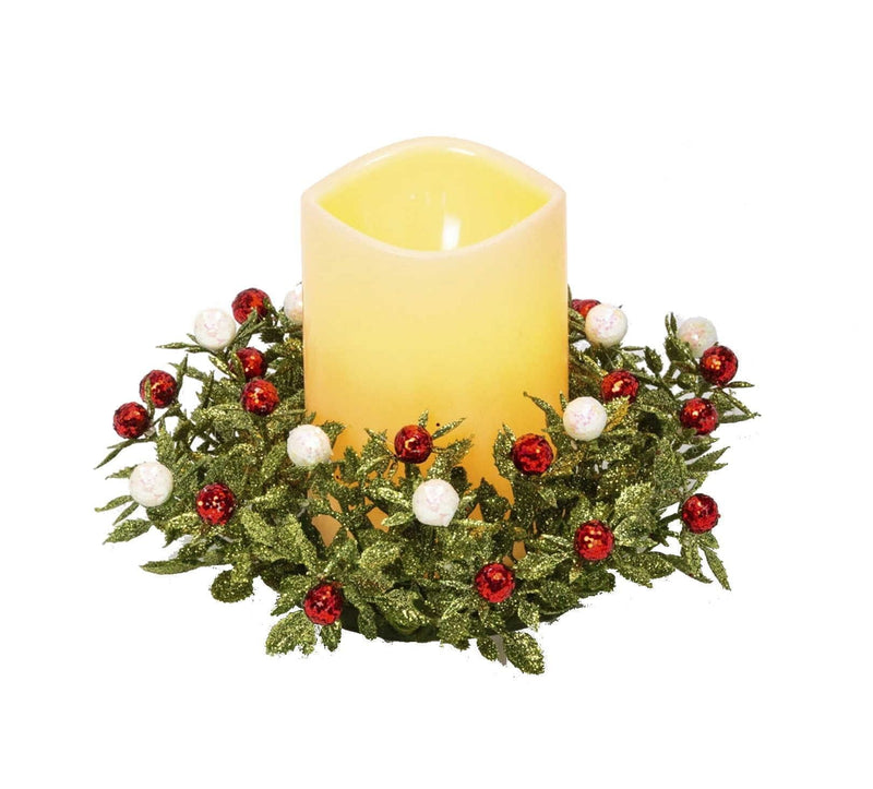 Berry Candle Ring with LED Candle - - Shelburne Country Store