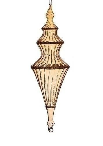 13 Inch Golden Glass Finial Ornament - - Shelburne Country Store