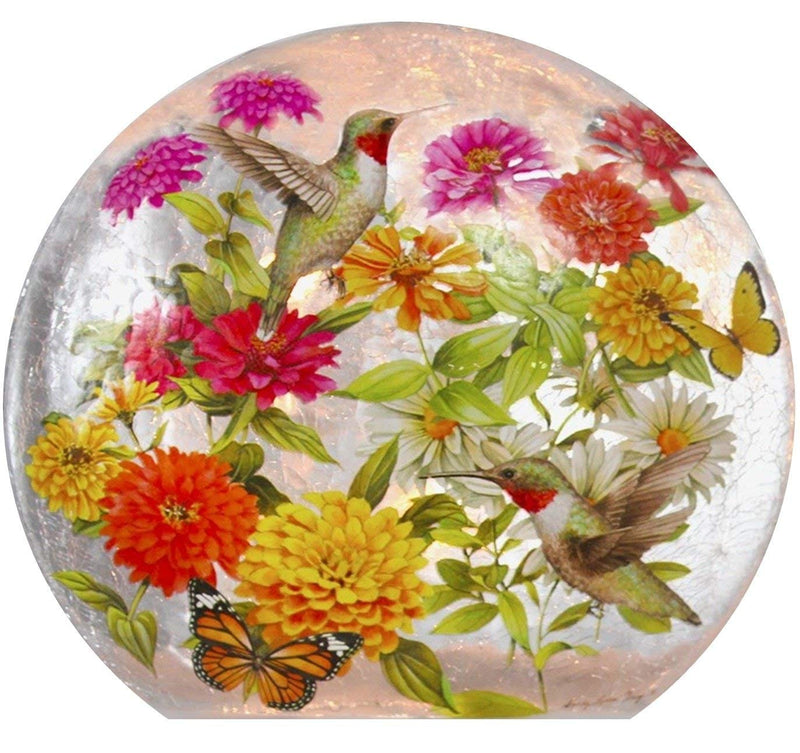 Lighted Round Vase - Hummingbird - - Shelburne Country Store