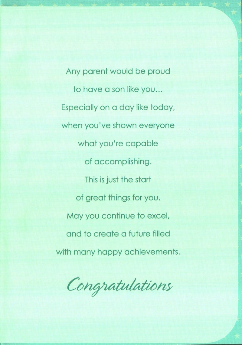 Graduation Card - Son May You Excel - Shelburne Country Store