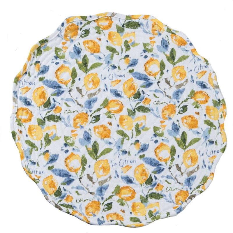 Zest of Happiness - Round Quilted Placemat - Shelburne Country Store
