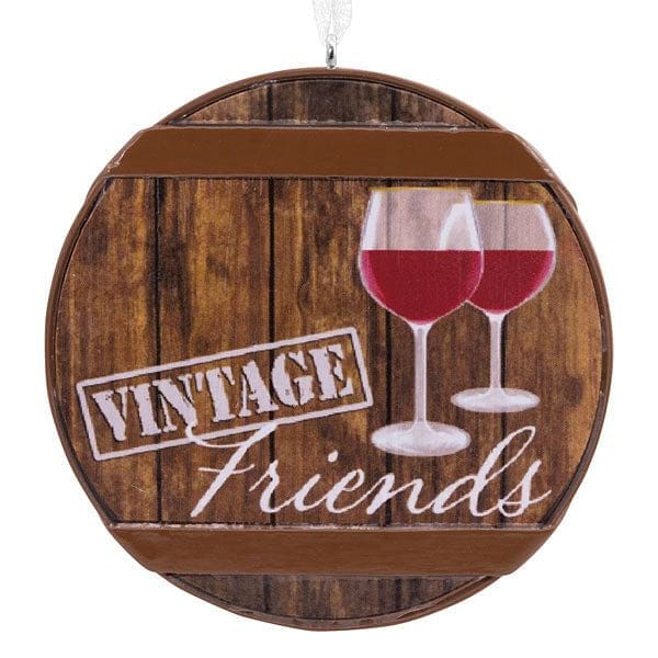Vintage Friends Wine Ornament - Shelburne Country Store