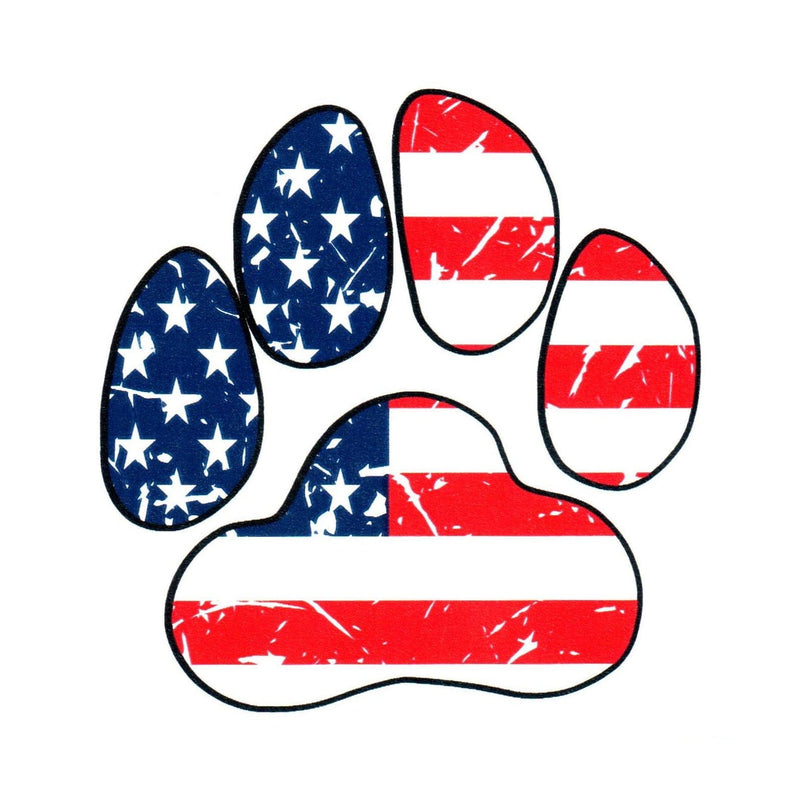 USA Flag Paw Sticker - Shelburne Country Store