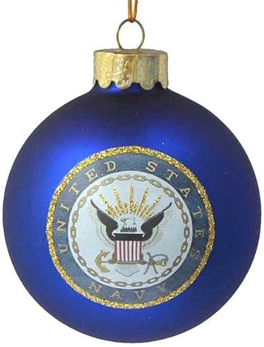 80mm U.S. Navy Glass Ball Ornament - Shelburne Country Store