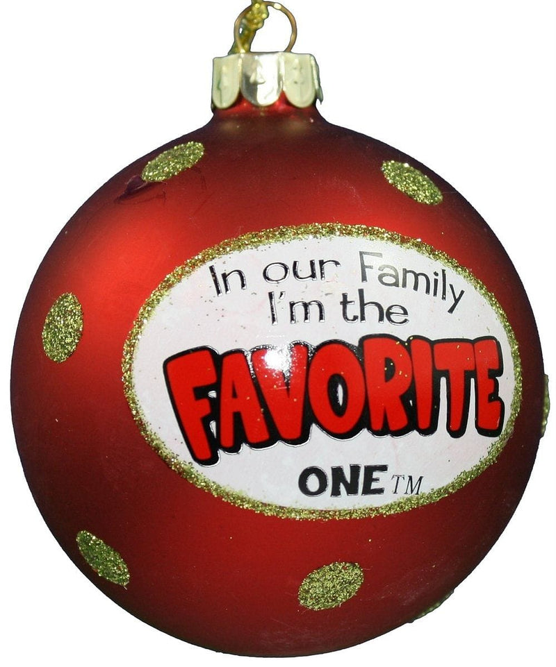 80mm Glass 'In Our Family I am the' Ball Ornament - Favorite - Shelburne Country Store