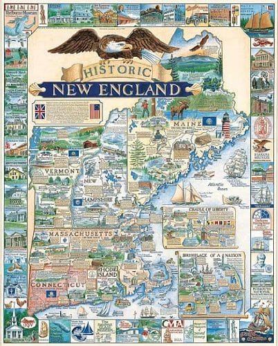 Historic New England Puzzle - 1000 Piece - Shelburne Country Store