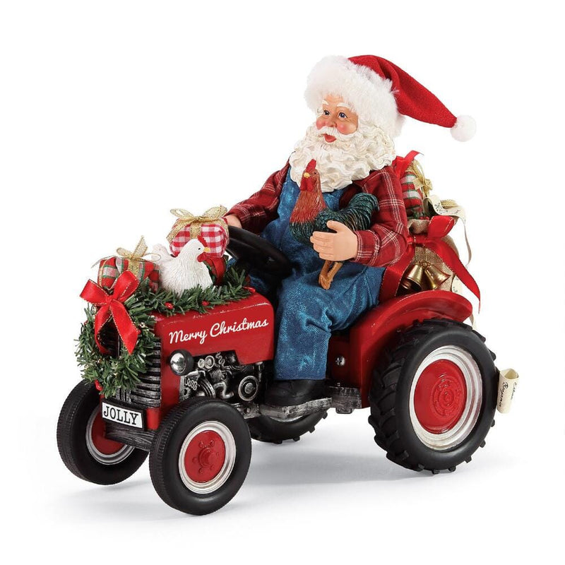 Country Living Santa Riding a Tractor - Shelburne Country Store