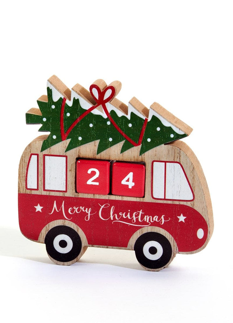 Wooden Christmas Camper Countdown To Christmas - Shelburne Country Store