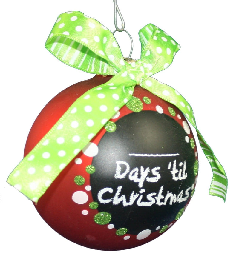 3 1/4" Balls With Chalkboard Sign - Days - Shelburne Country Store
