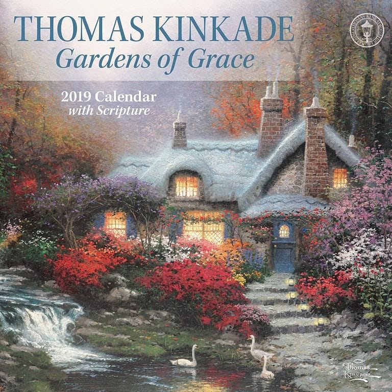 2019 Thomas Kinkade Gardens of Grace Wall Calendar - Shelburne Country Store