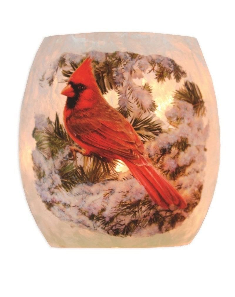 Lighted Glass Jar - Winter Visitors - - Shelburne Country Store