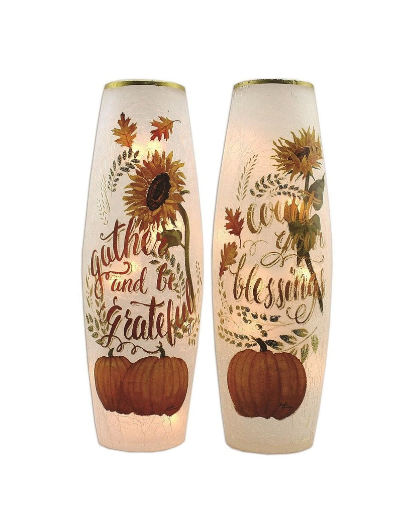 Fall Harvest Lighted Vase - - Shelburne Country Store