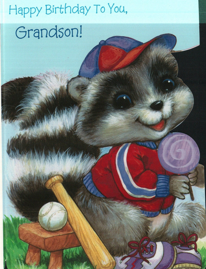 Birthday Card - Grandson Raccoon - Shelburne Country Store