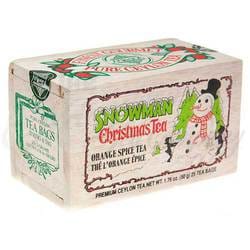 Snowman Christmas Tea - 12 Tea Bags in a Wooden Box - Shelburne Country Store