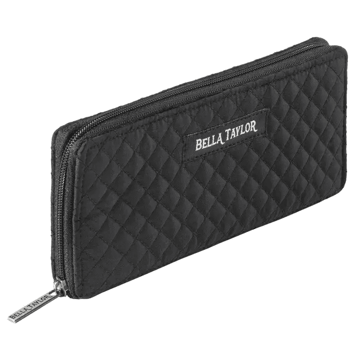 Solid Black Rfid Slim Card Wallet - Shelburne Country Store
