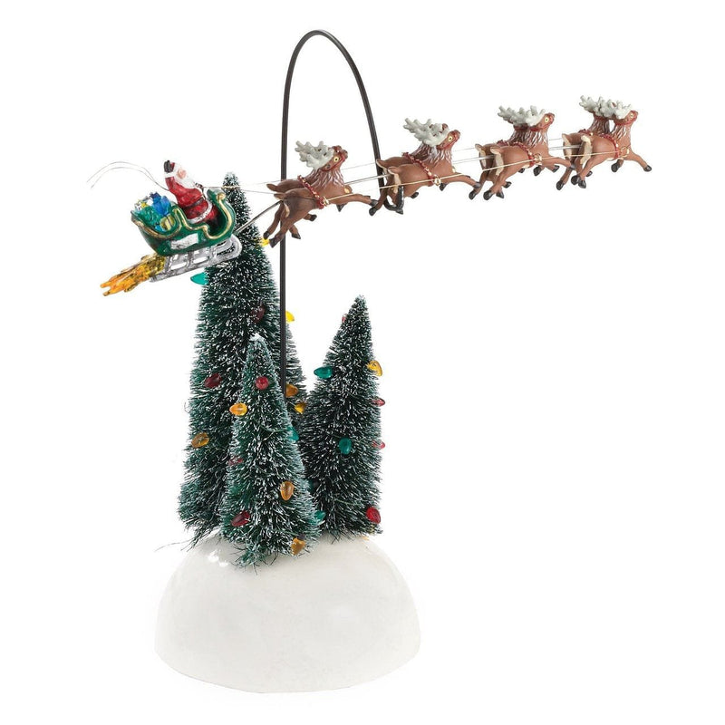 National Lampoons Christmas Vacation Village Animated Flaming Sleigh Accessory Figurine - Shelburne Country Store