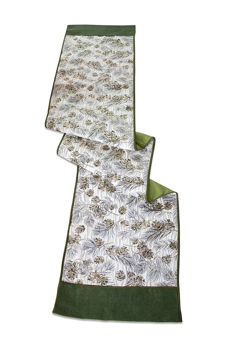 72 Inch Polyester Pine Cone Table Runner - Shelburne Country Store