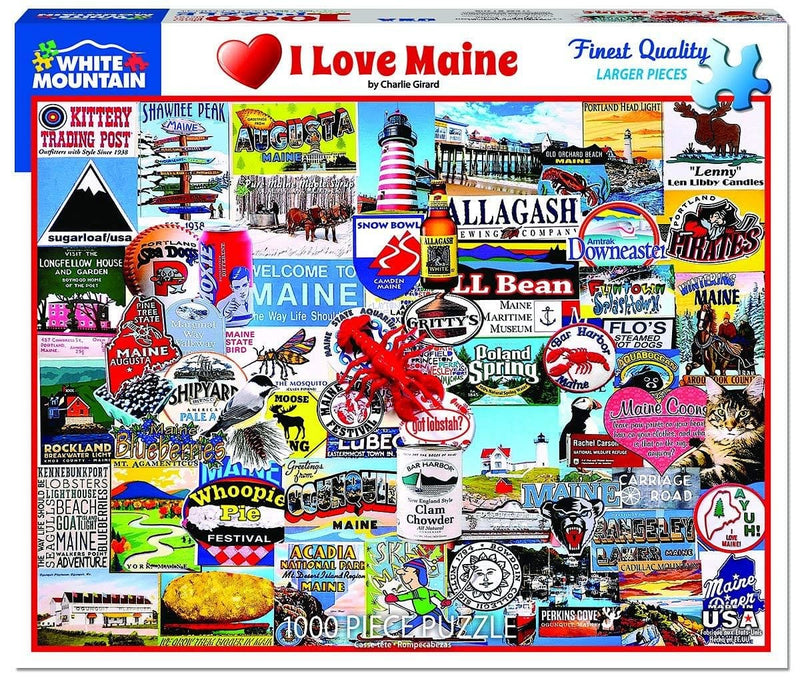 I Love Maine - 1000 Piece Jigsaw Puzzle - Shelburne Country Store