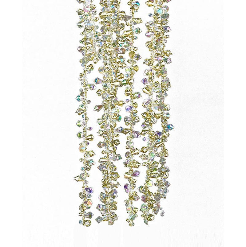 9 Foot Iridescent and Gold Beaded Garland - Shelburne Country Store