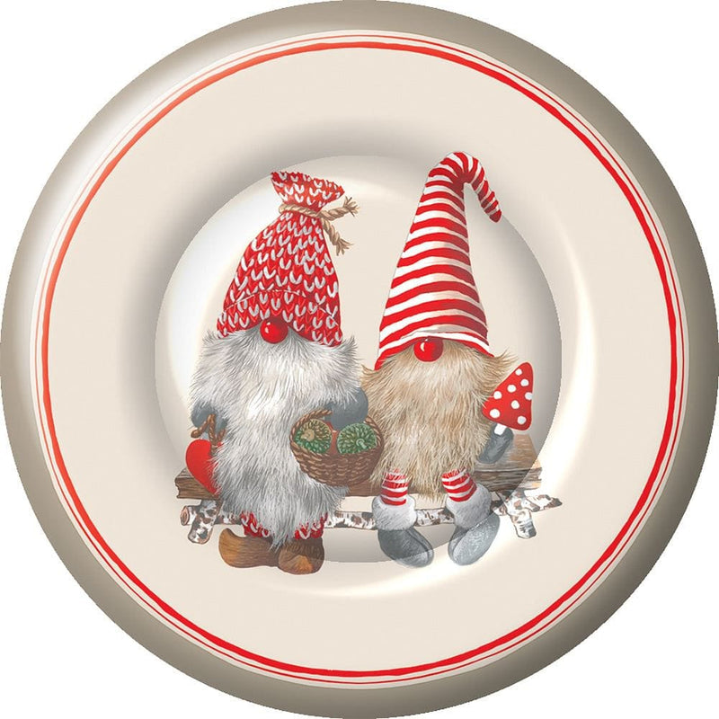 Friendly Tomte Red Round Paper Dinner Plate - Shelburne Country Store
