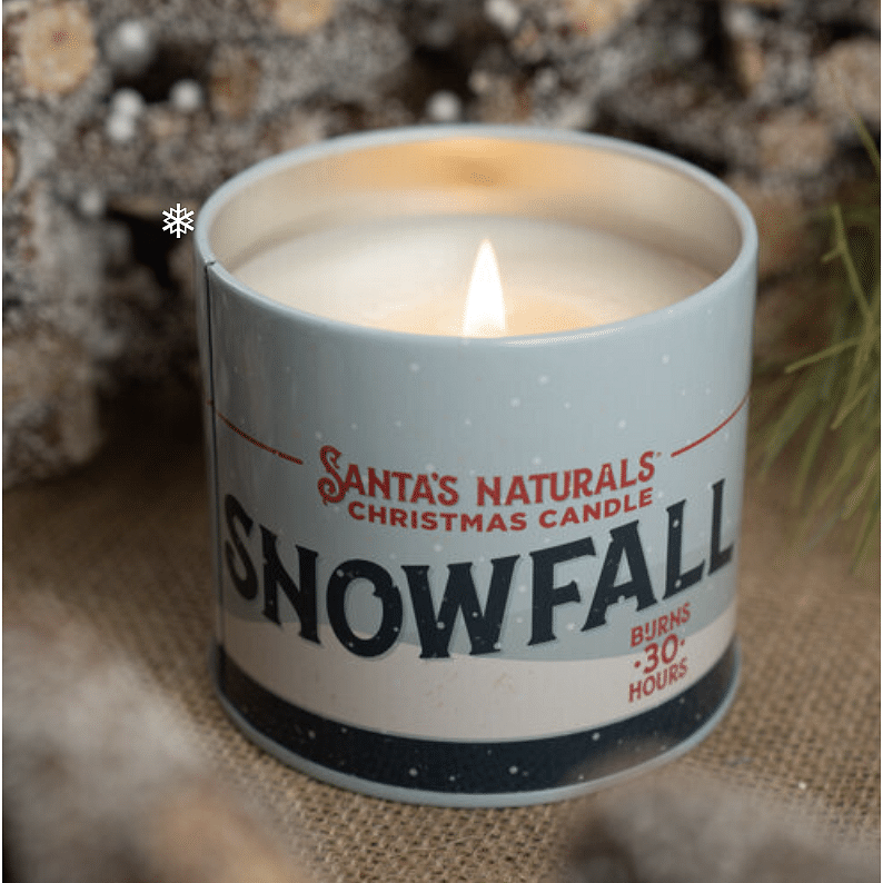 Snowfall 9oz Tin Candle - Shelburne Country Store