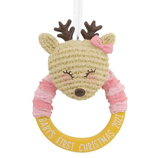 Baby Girl's First Christmas Dated Ornament - Shelburne Country Store