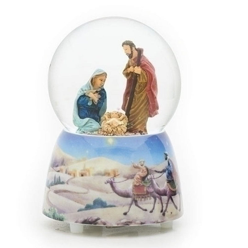 Holy Family Nativity Musical Silent Night Christmas Snow Water Globe - Shelburne Country Store