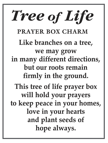 Tree of Life Prayer Box Charm - Shelburne Country Store