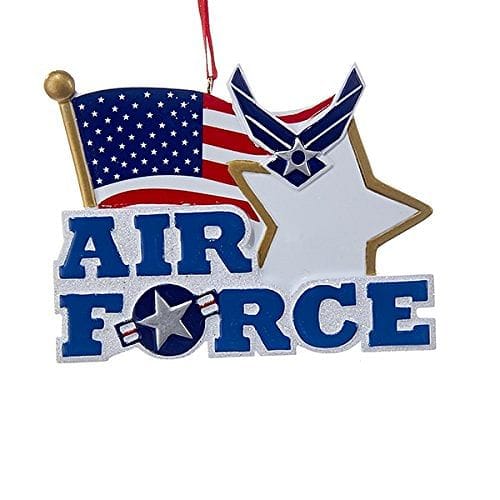 4.5 inch Air Force Ornament With U.S. Flag+Shield - Shelburne Country Store