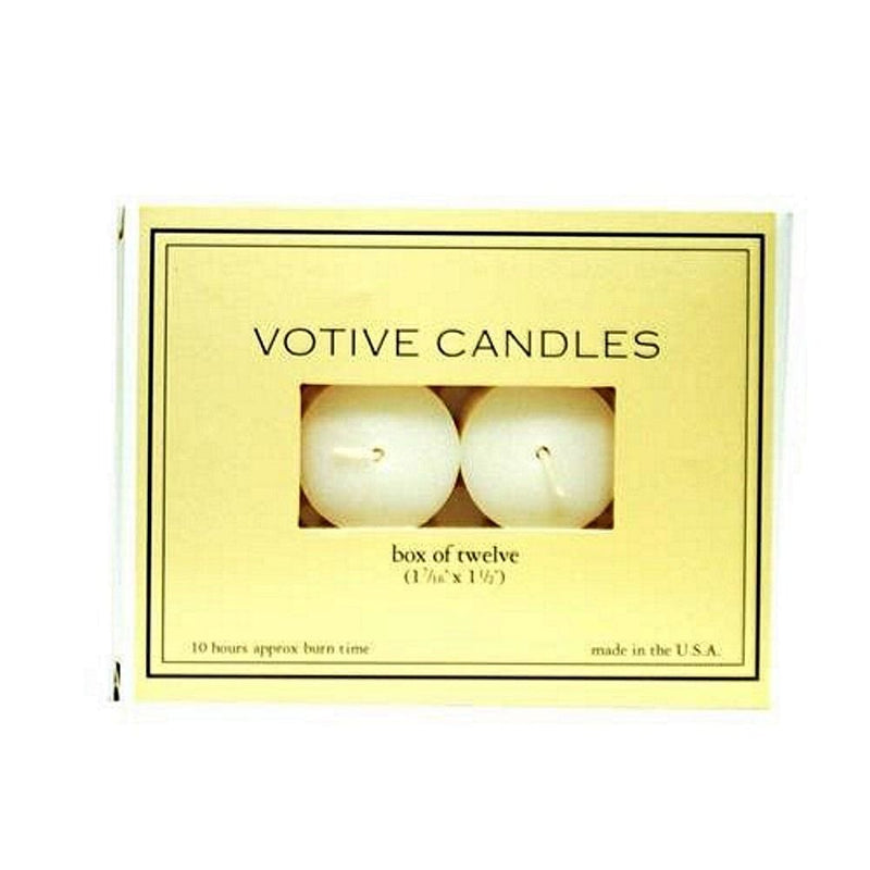 Votive Candles - White - Box 12 - Shelburne Country Store