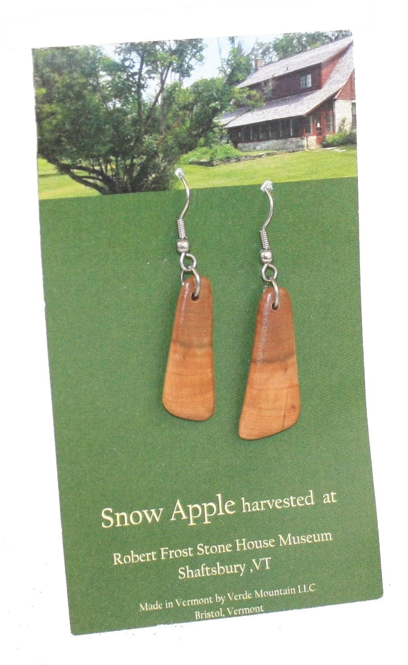 Robert Frost Snow Apple  Wood Earrings - Shelburne Country Store