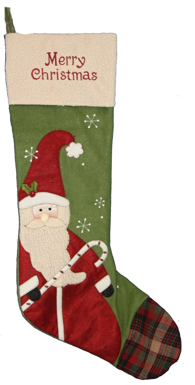 Plaid Felt Stockings - - The Country Christmas Loft