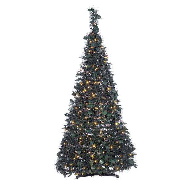4 Foot Popup Tree Green Pine with Holly Leaves - Shelburne Country Store