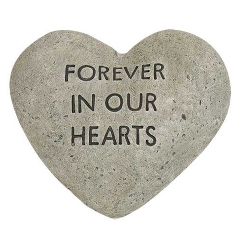 Cement Heart Memorial Stone - Forever in our Hearts - Shelburne Country Store