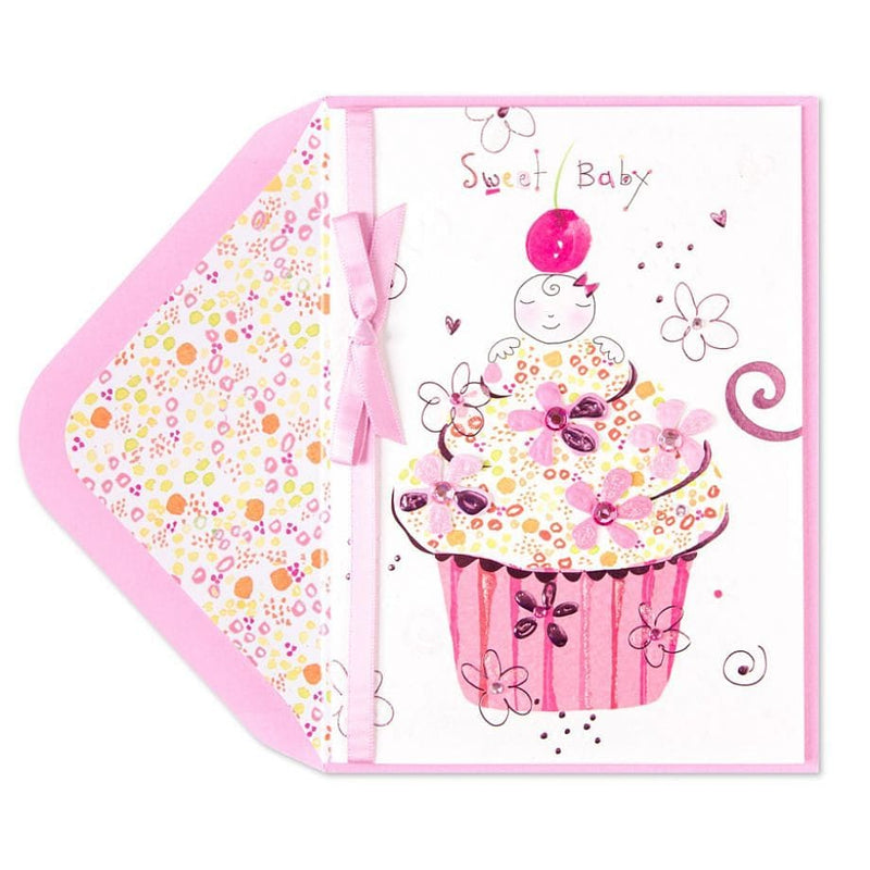 Sweet Baby Girl Cupcake Card - Shelburne Country Store