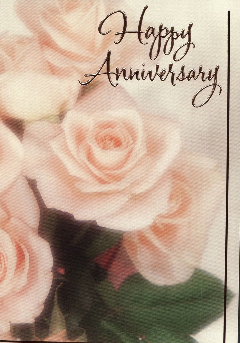 Anniversary Card - Pink Rose Blank - Shelburne Country Store