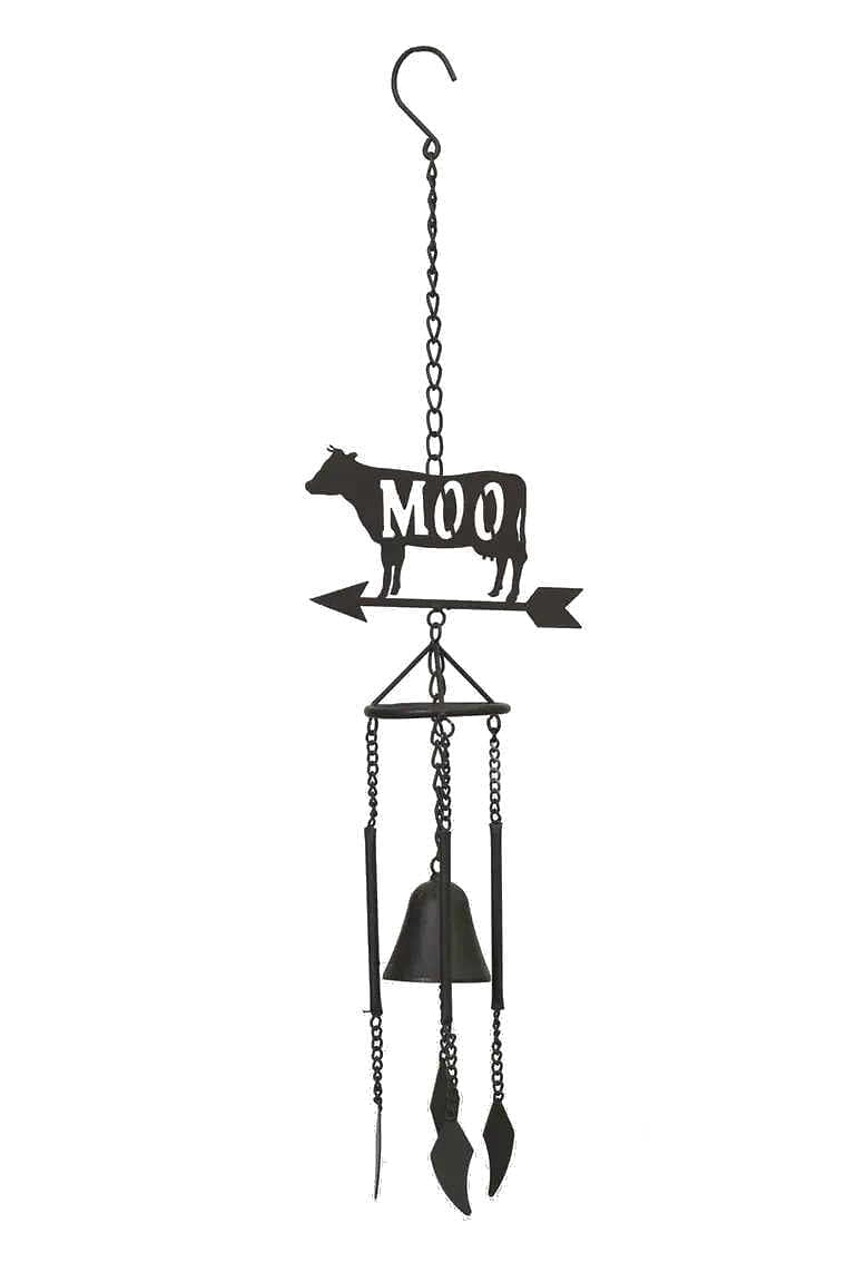 Rustic Metal Cow Bell Windchime - 30 Inch - Shelburne Country Store