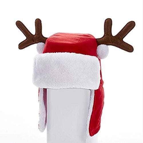 Red Santa Hat With Antlers - Shelburne Country Store