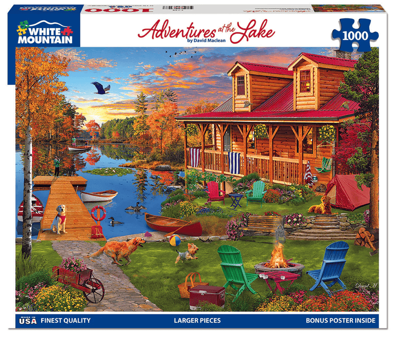 Adventures At The Lake - 1000 Piece Jigsaw Puzzle - Shelburne Country Store