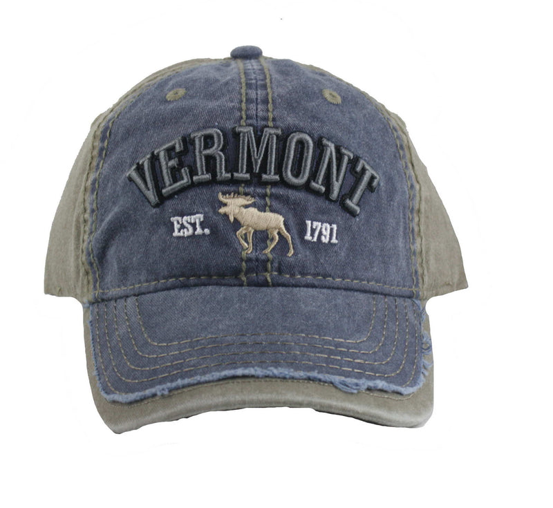 Vermont EST 1791 Moose Icon Hat - Blue - Shelburne Country Store