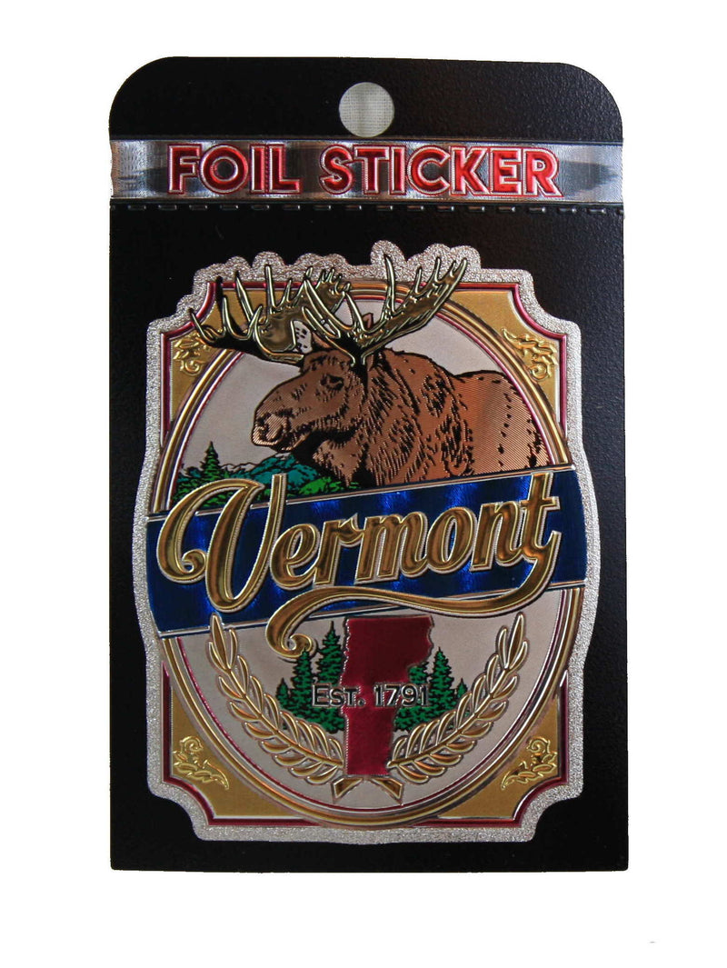 Vermont Moose Est Foil Sticker - Shelburne Country Store