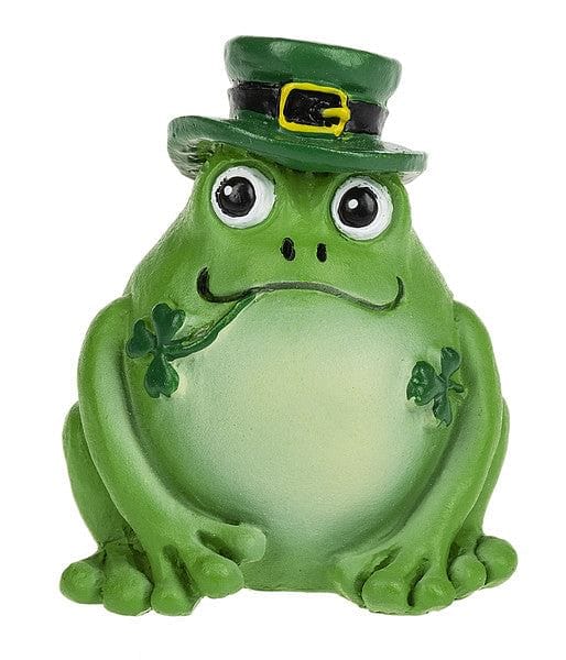 Twice the Luck Frog & Shamrock Stone - Shelburne Country Store