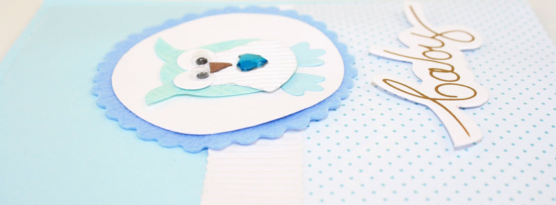 Handmade Embellished Welcome Baby Card - - Shelburne Country Store
