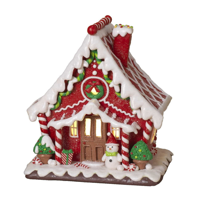 9" Lighted Clay Dough Gingerbread House - Shelburne Country Store