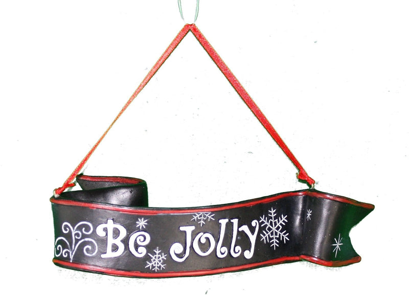 7 inch Banner Ornament - Jolly - Shelburne Country Store
