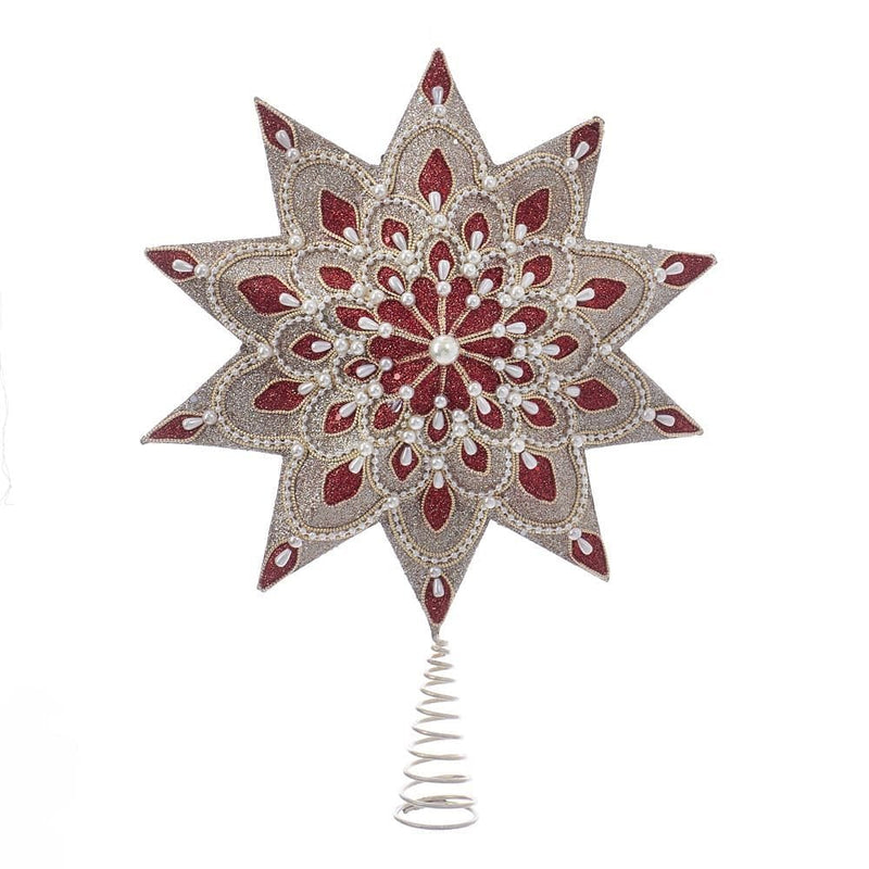 Cranberry and Champagne Star Treetop - Shelburne Country Store