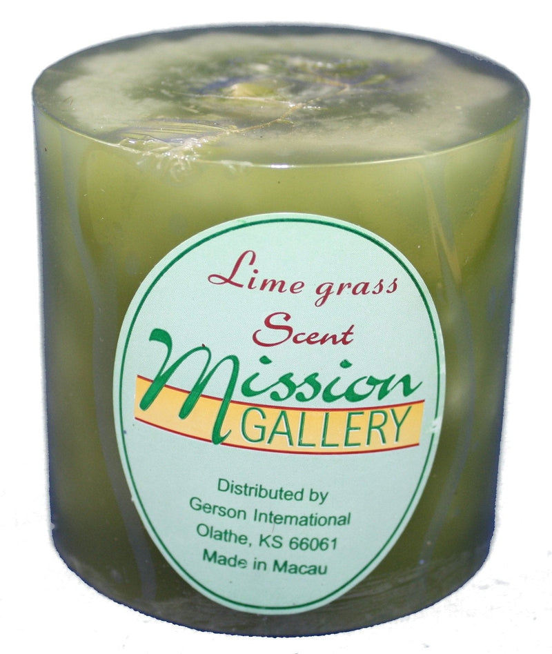 Lime Grass 3 X 3 Sage Green Pillar - Shelburne Country Store